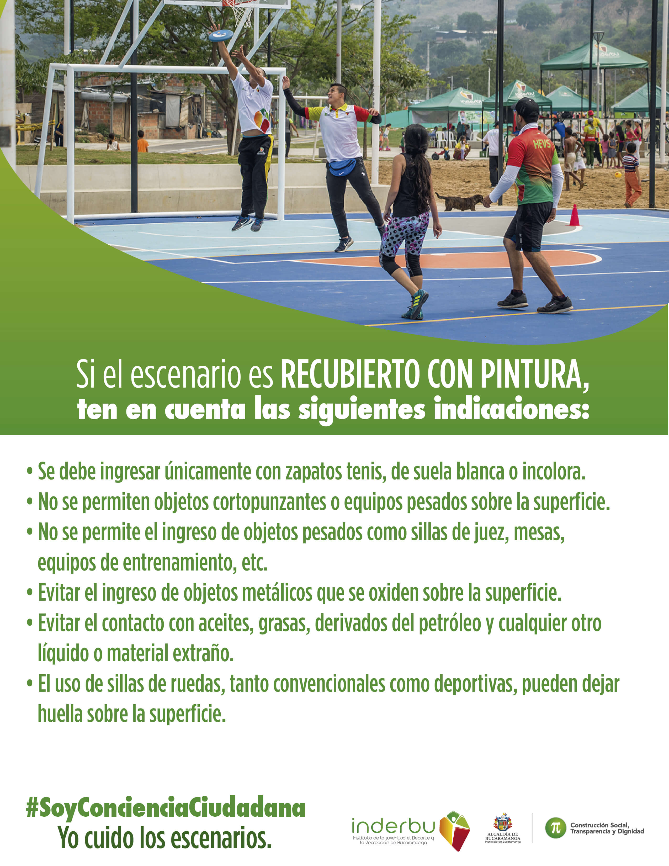 reglas de uso de escenarios