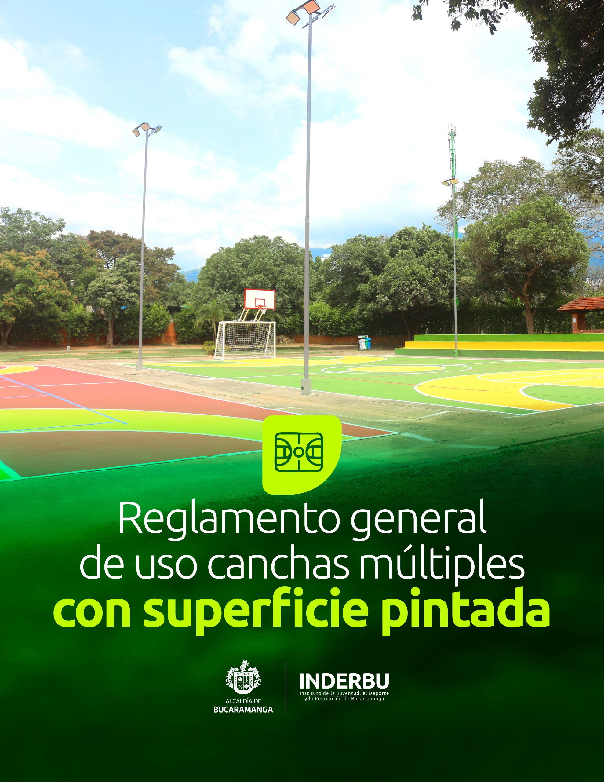 Portada cancha superficie pintada